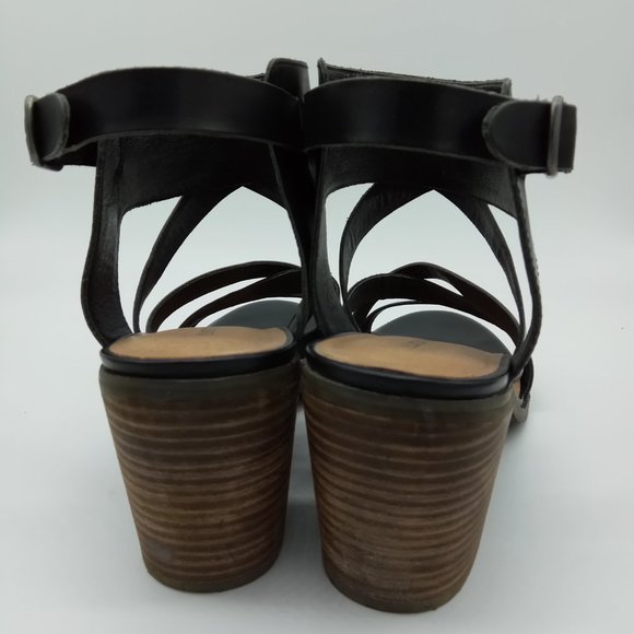 Lucky Brand Black Kailasa Leather Strappy Sandals - Picture 6 of 14